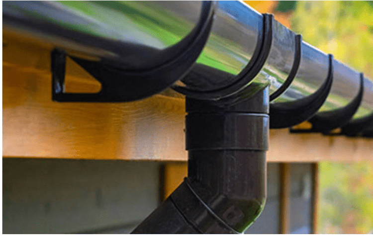Black Round Gutter & Downpipes - Transtools
