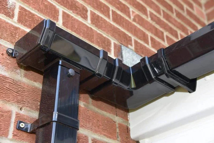 Black Square Gutter and Downpipes - Transtools