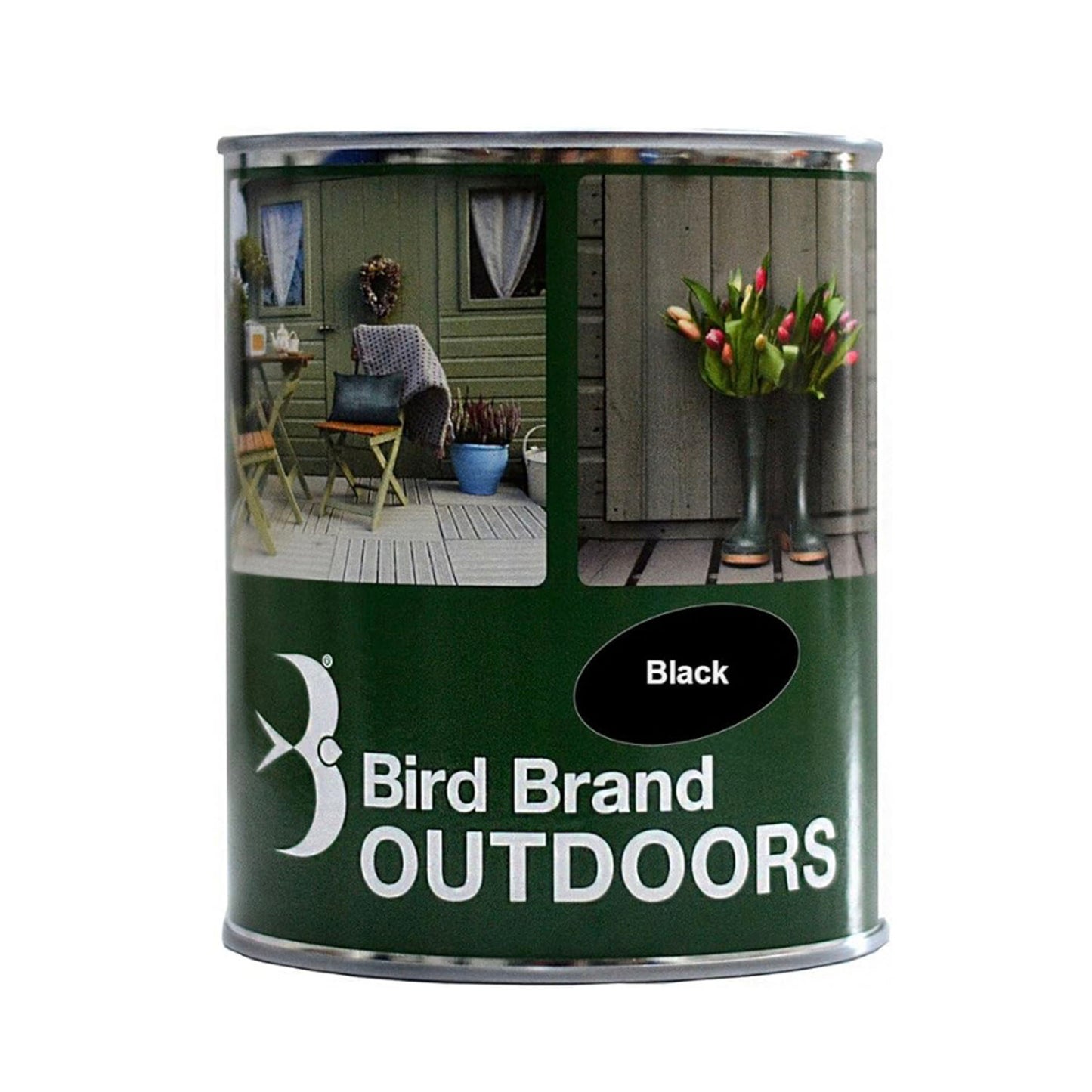 Bird Brand Outdoors Garden Furniture Paint Black - 1 Litre