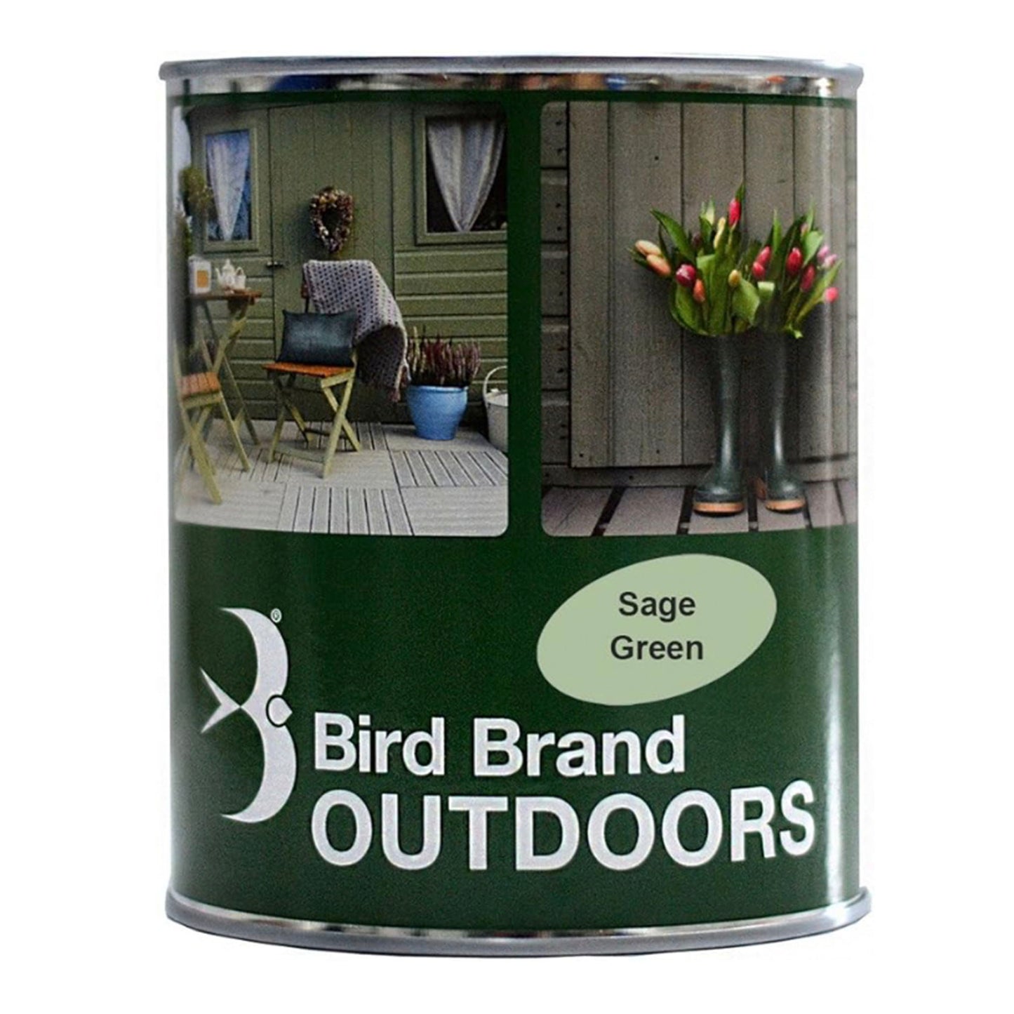 Bird Brand Outdoors Garden Paint Sage Green - 2.5 Litre