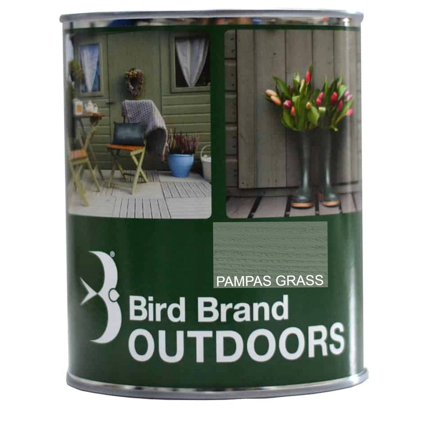 Bird Brand Outdoors Garden Paint Pampas Grass Green - 1 Litre
