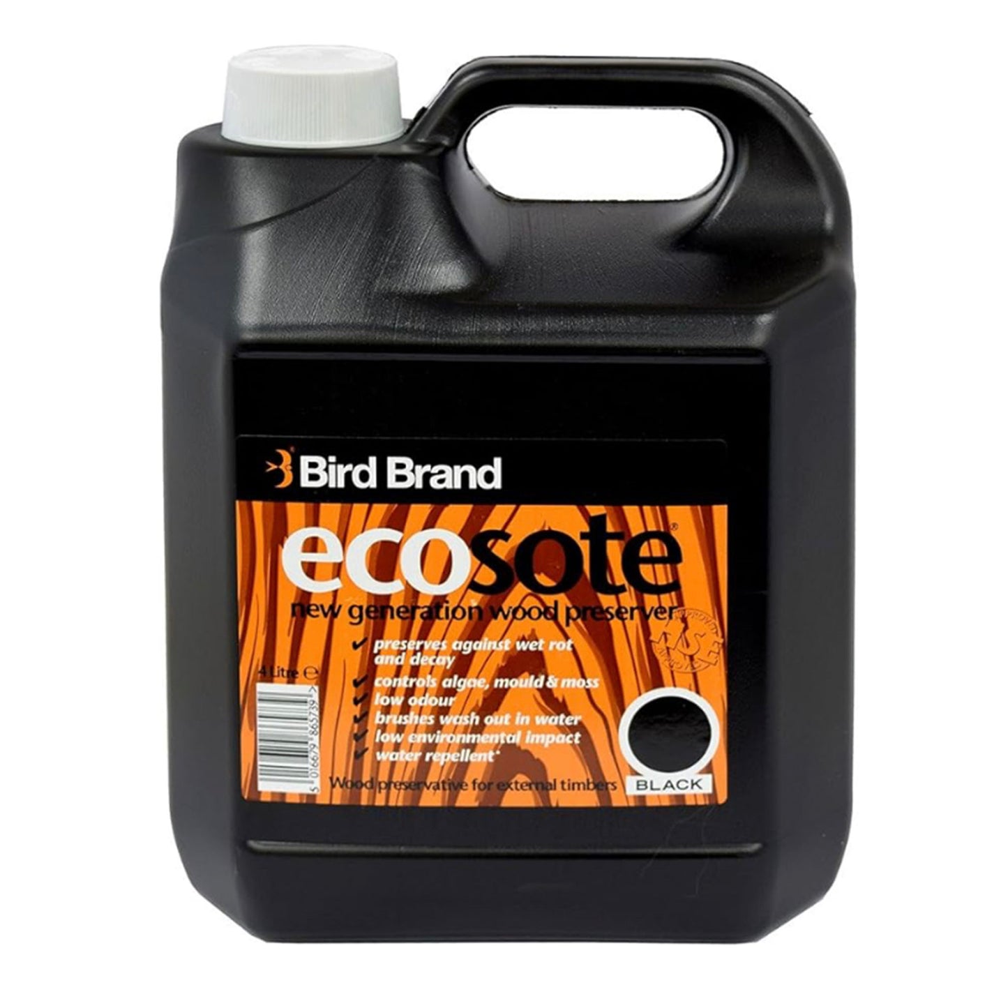 Bird Brand Ecosote Wood Preserver Black - 4 Litre