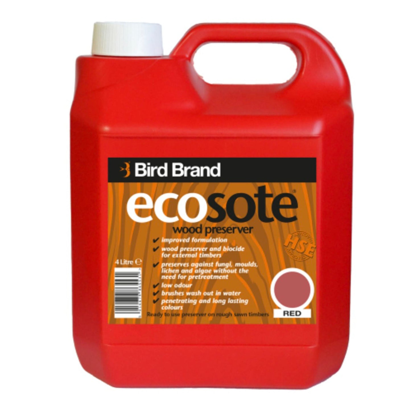 Bird Brand Ecosote Wood Preserver Red - 4 Litre