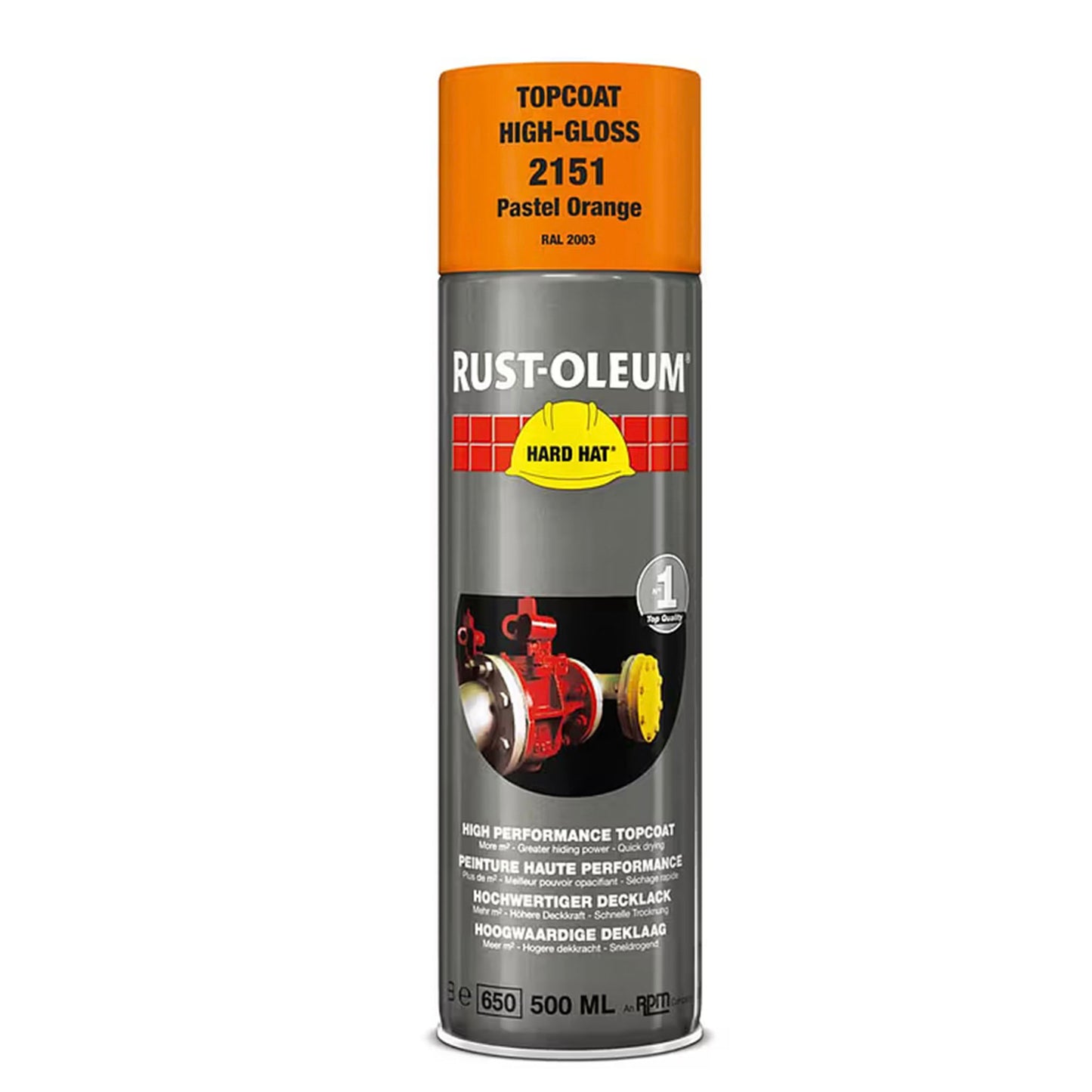 Rust-Oleum Hard Hat Top Coat Spray Paint - 500ml