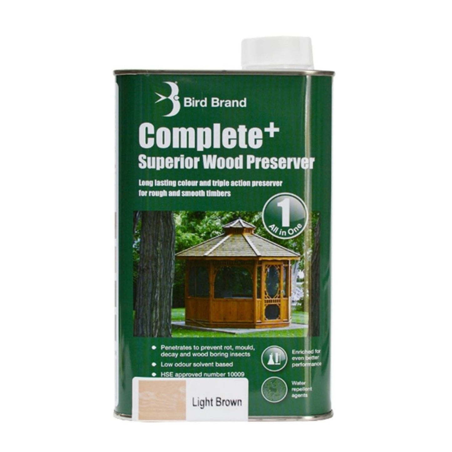 Bird Brand Complete+ Superior Wood Preserver Light Brown - 2.5 Litre