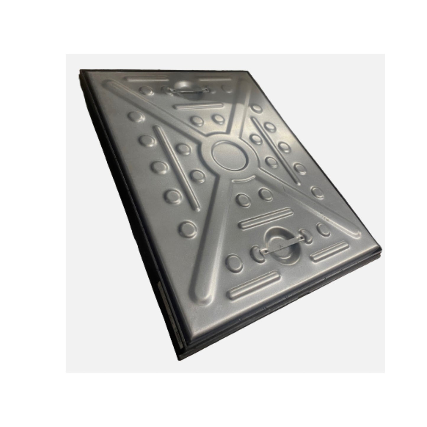 Underground Galvanised Pedestrian Manhole Drain Cover and Frame - 24in x 18in