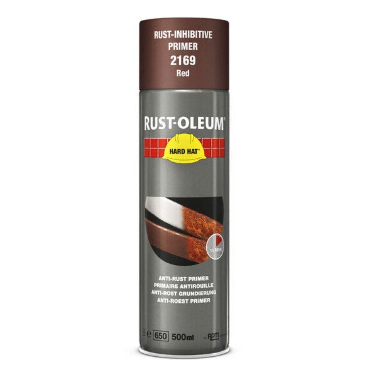 Rust-Oleum Hard Hat Spray Paint Rust-Inhibitive Primer Red - 500ml