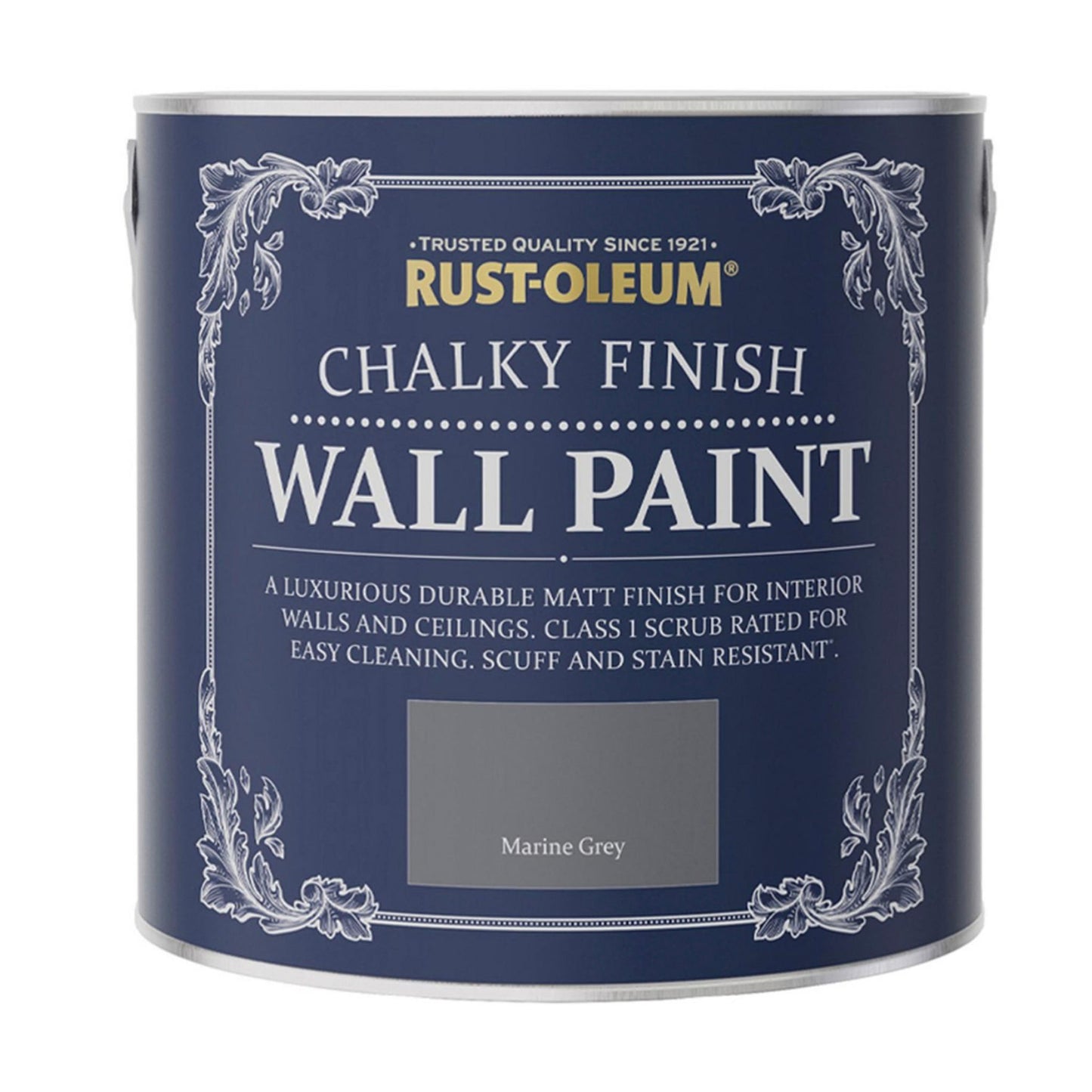 Rust-Oleum Chalky Finish Wall Paint Marine Grey - 2.5 Litre