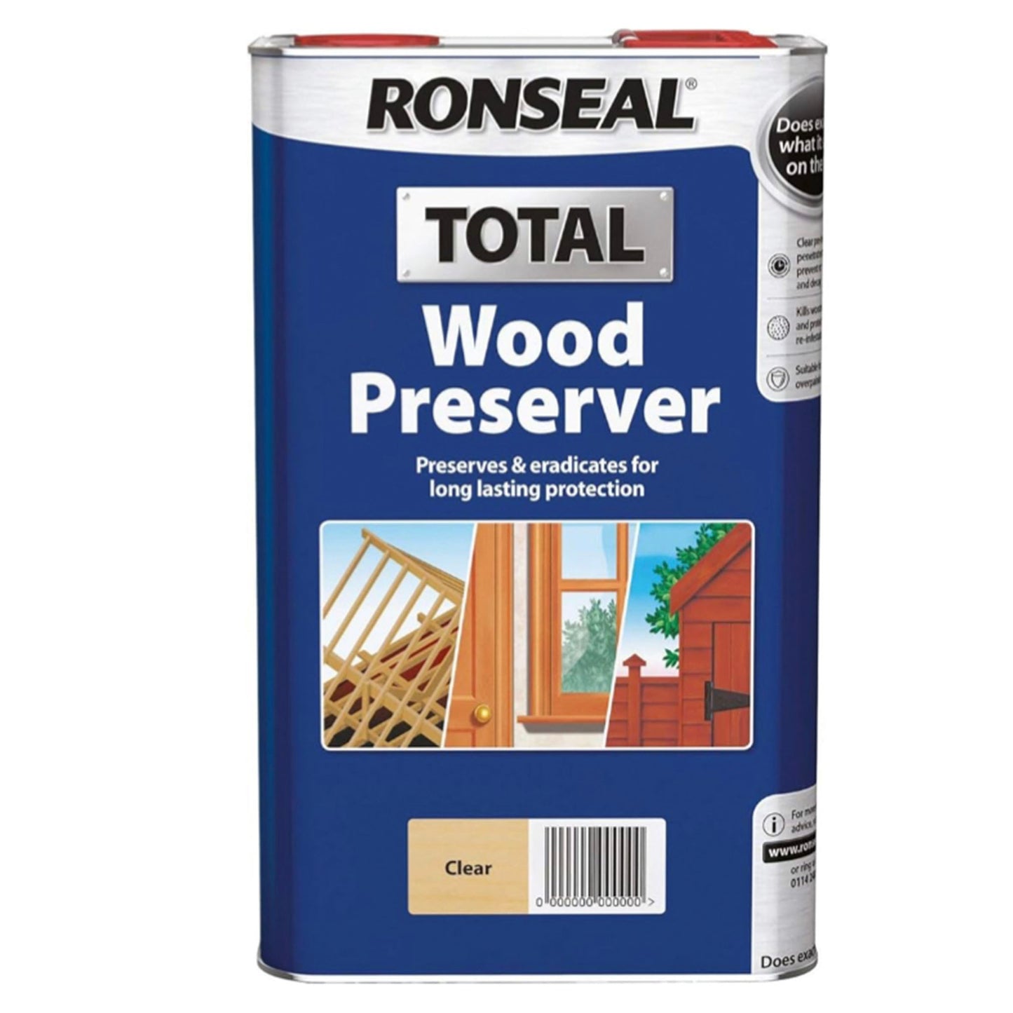 Ronseal Total Wood Preserver Clear - 5 Litre