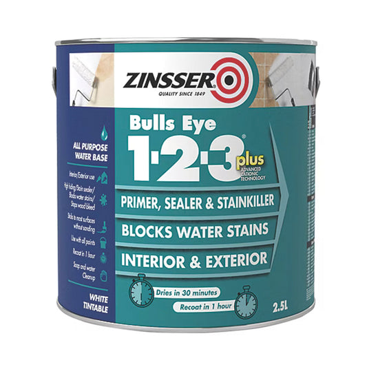 Zinnser Bulls Eye 123 Plus White - 1 Litre
