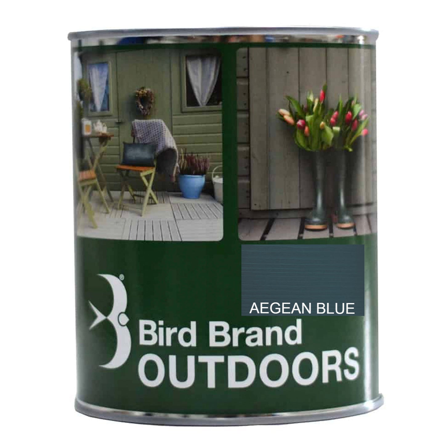 Bird Brand Outdoors Garden Paint Aegean Blue - 1 Litre
