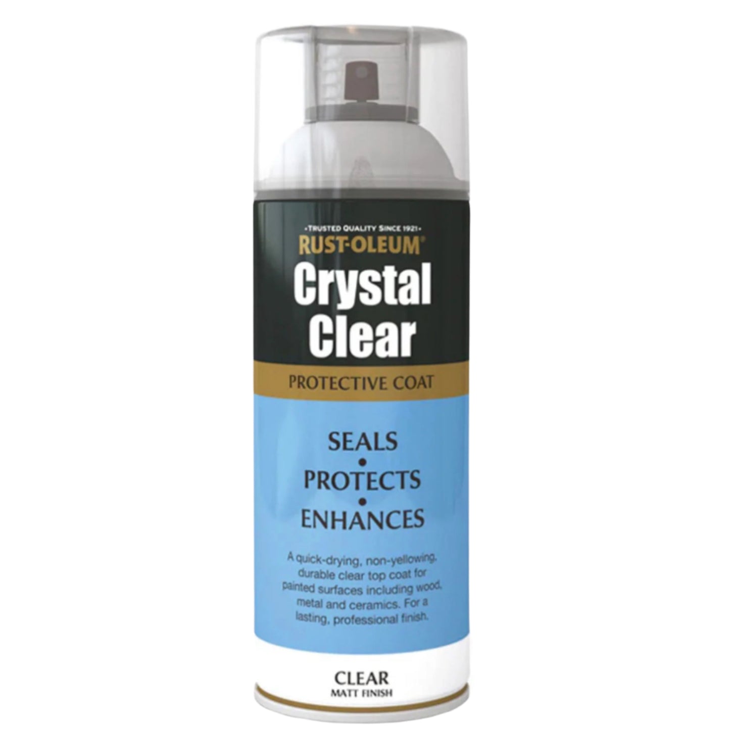 Rust-Oleum Crystal Clear Lacquer Spray Protective Coat Clear - 400ml