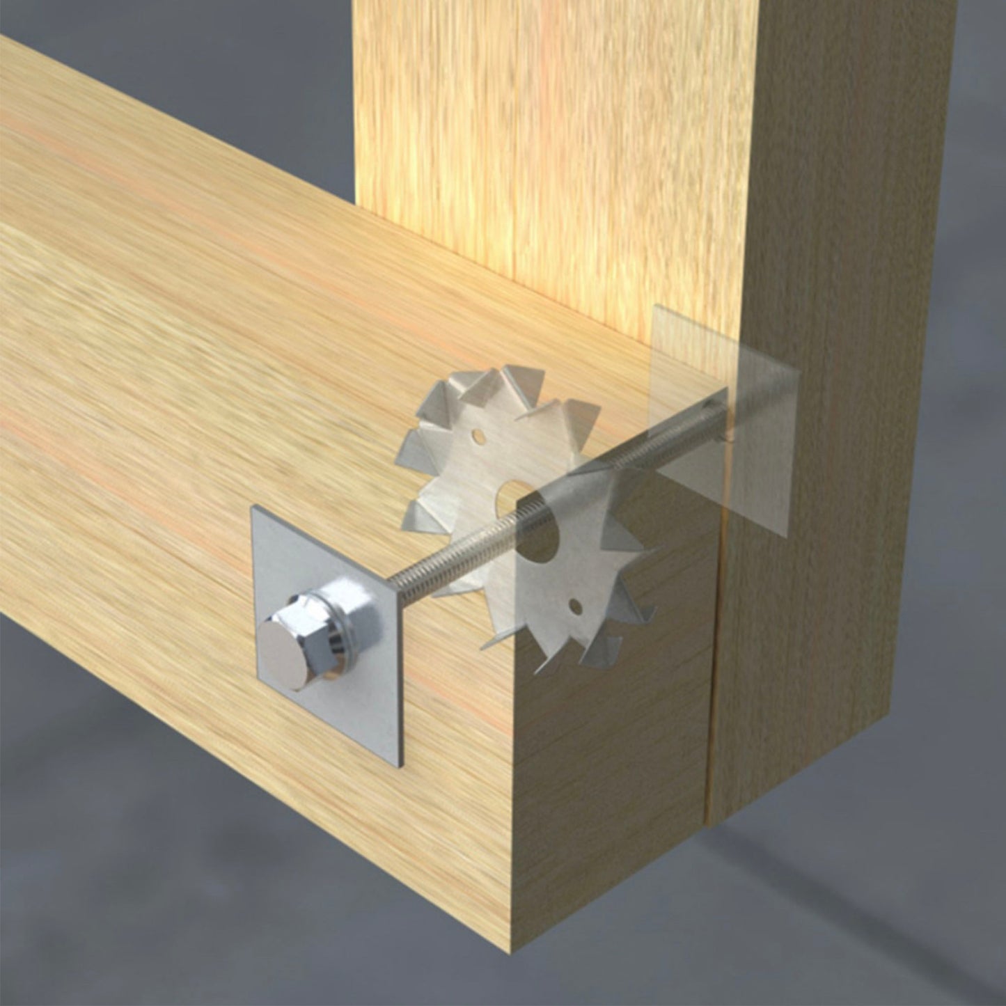 BPC Double Sided Timber Connector 50mm x M12