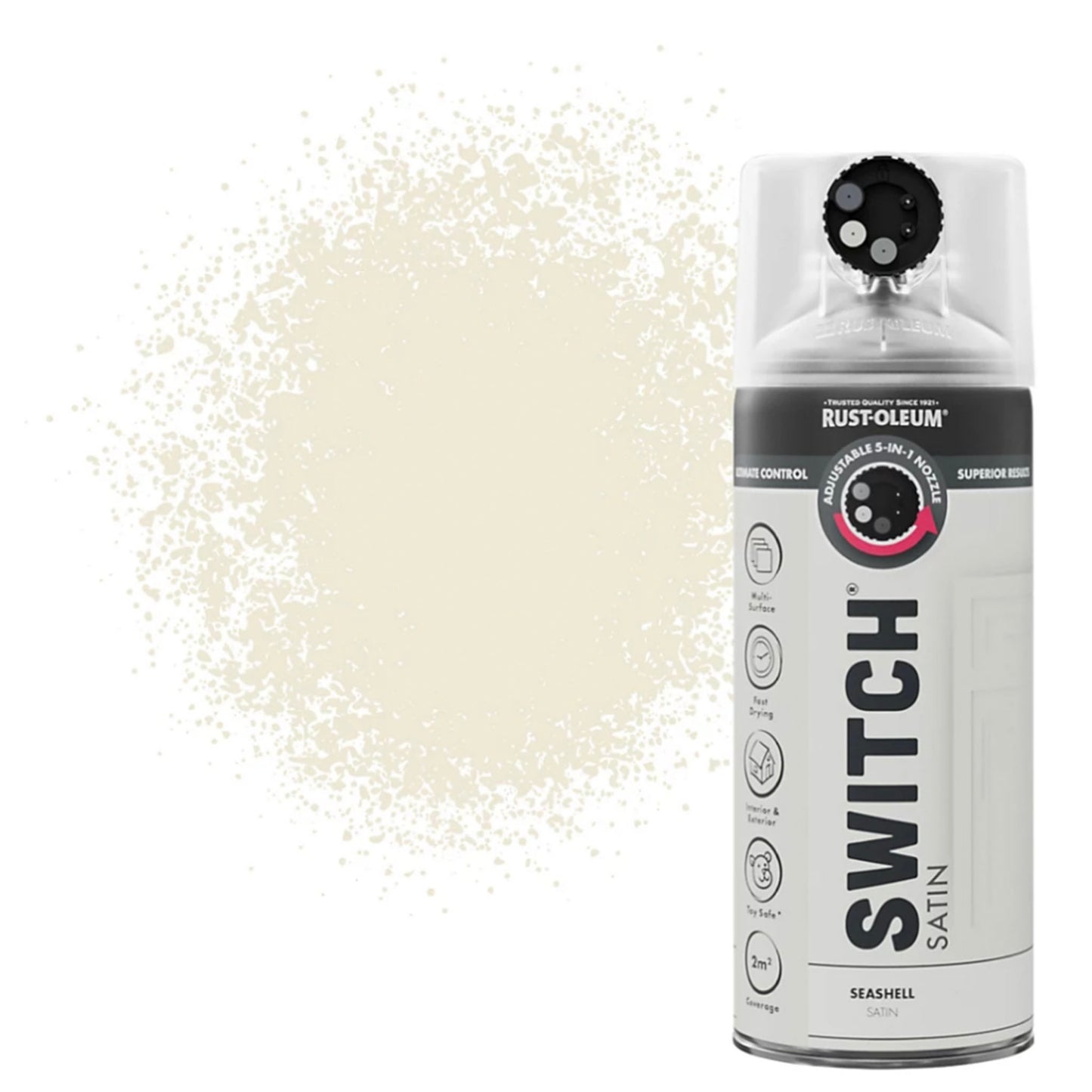 Rust-Oleum Switch 5 in 1 Nozzle Multi Surface Topcoat Spray Paint - 400ml