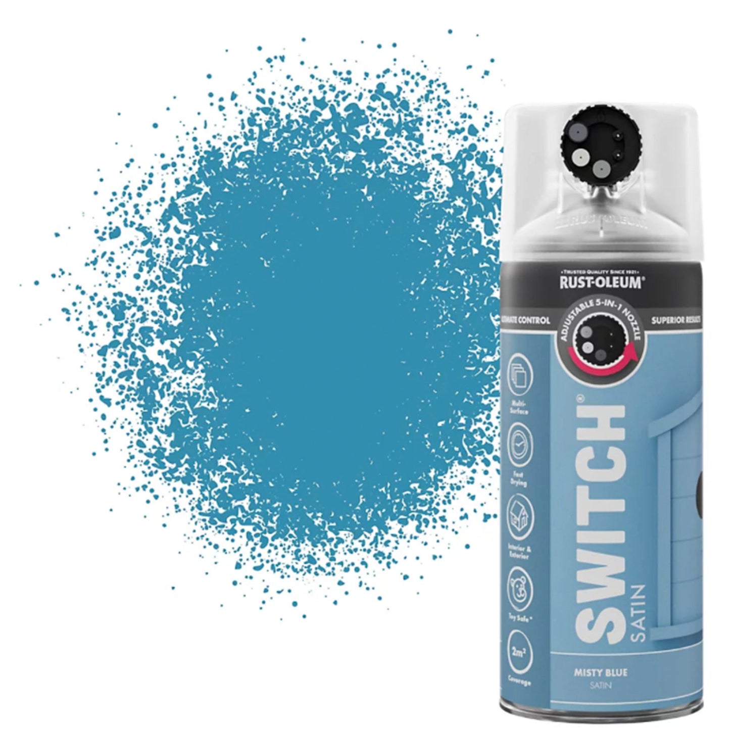 Rust-Oleum Switch 5 in 1 Nozzle Multi Surface Topcoat Spray Paint - 400ml