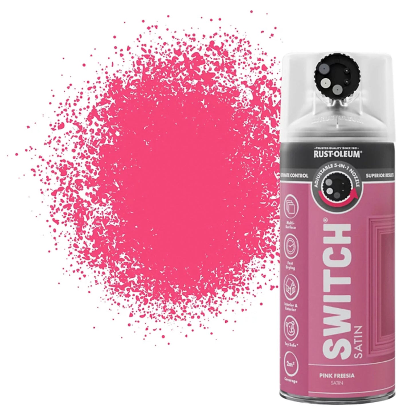 Rust-Oleum Switch 5 in 1 Nozzle Multi Surface Topcoat Spray Paint - 400ml