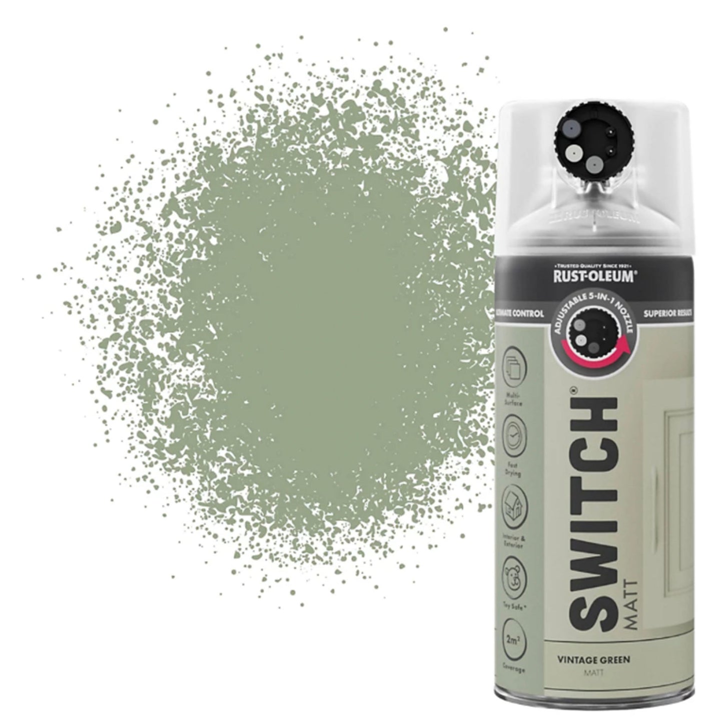 Rust-Oleum Switch 5 in 1 Nozzle Multi Surface Topcoat Spray Paint - 400ml