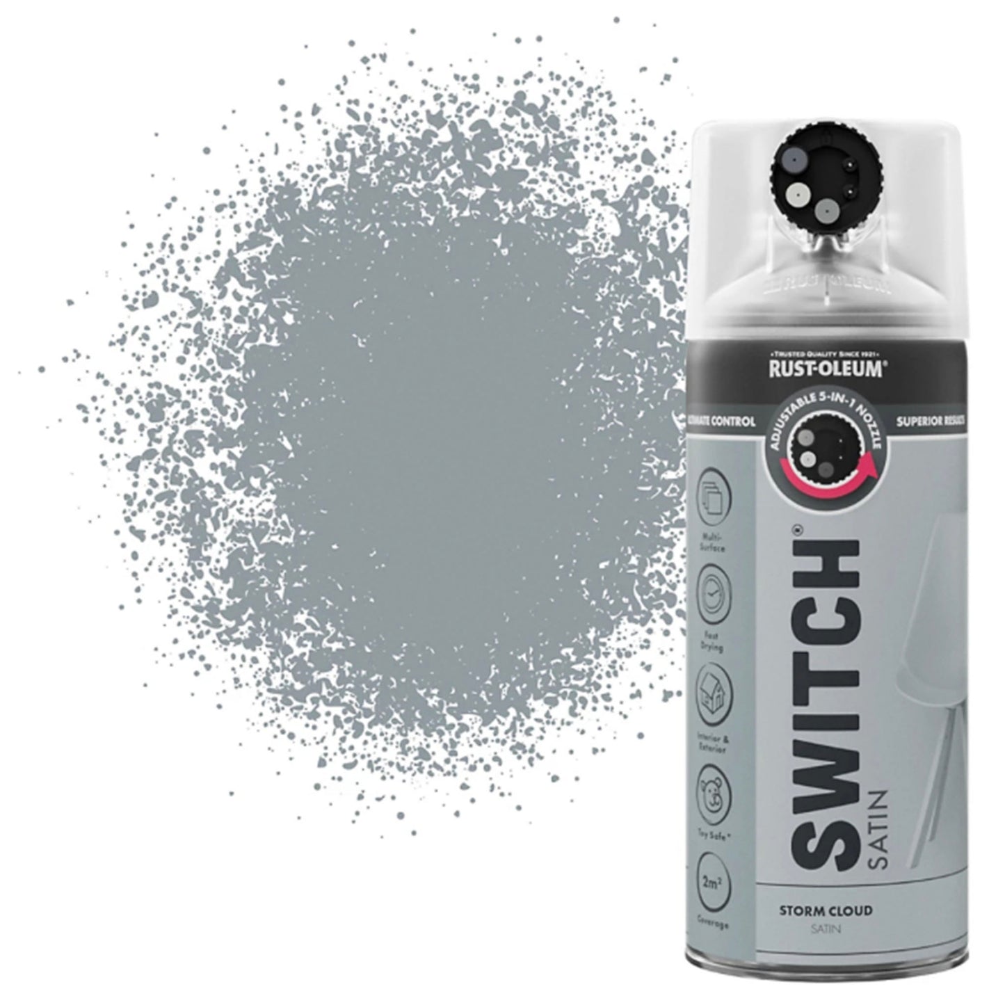 Rust-Oleum Switch 5 in 1 Nozzle Multi Surface Topcoat Spray Paint - 400ml