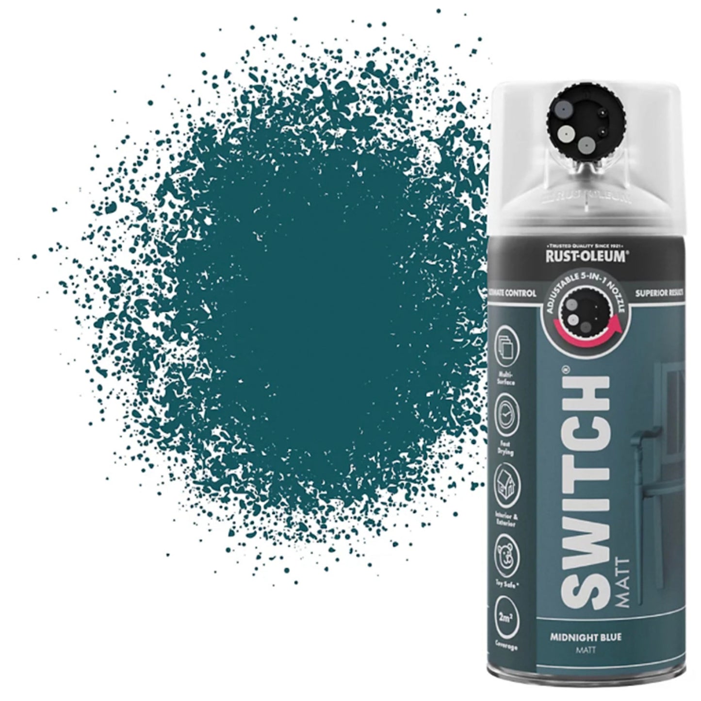 Rust-Oleum Switch 5 in 1 Nozzle Multi Surface Topcoat Spray Paint - 400ml
