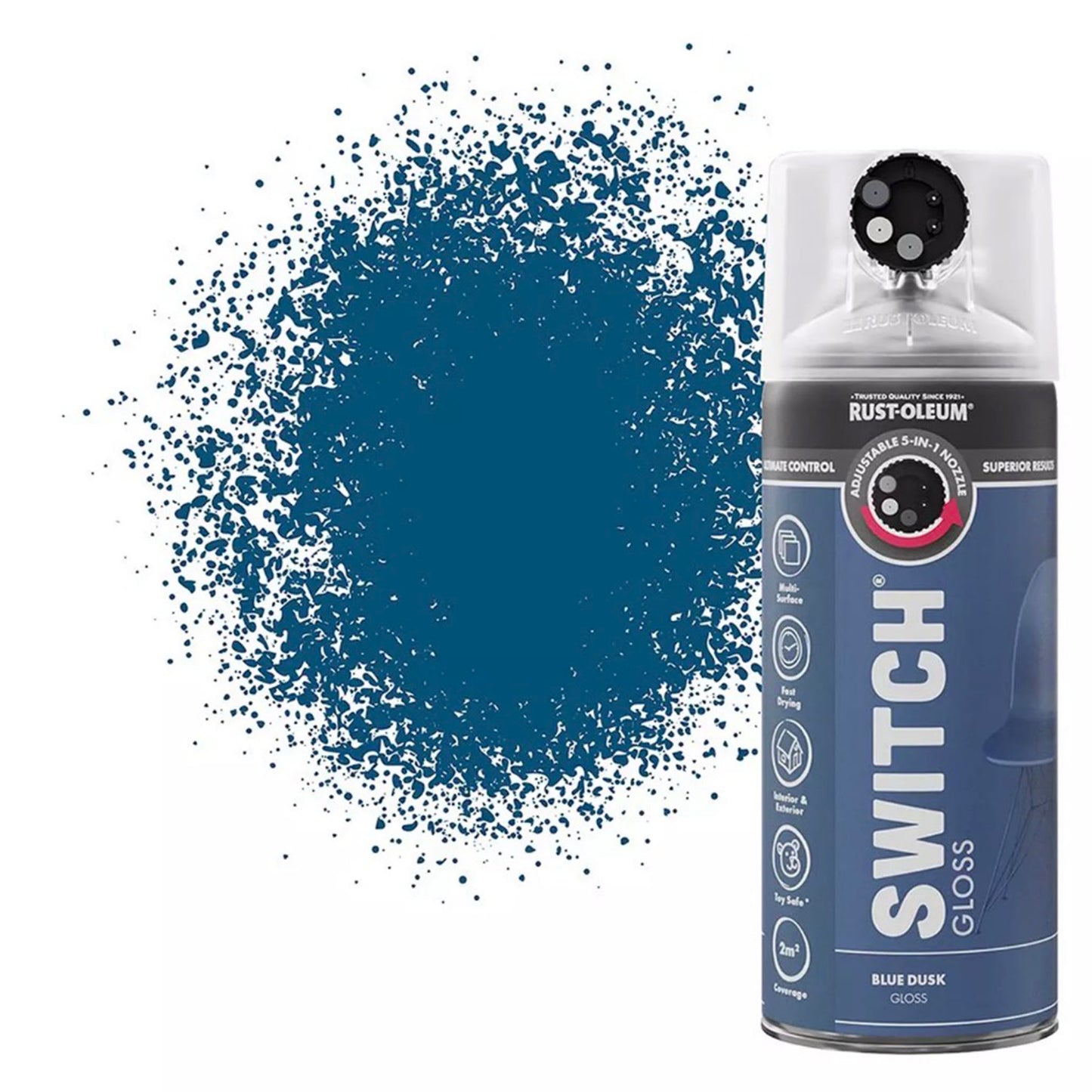 Rust-Oleum Switch 5 in 1 Nozzle Multi Surface Topcoat Spray Paint - 400ml