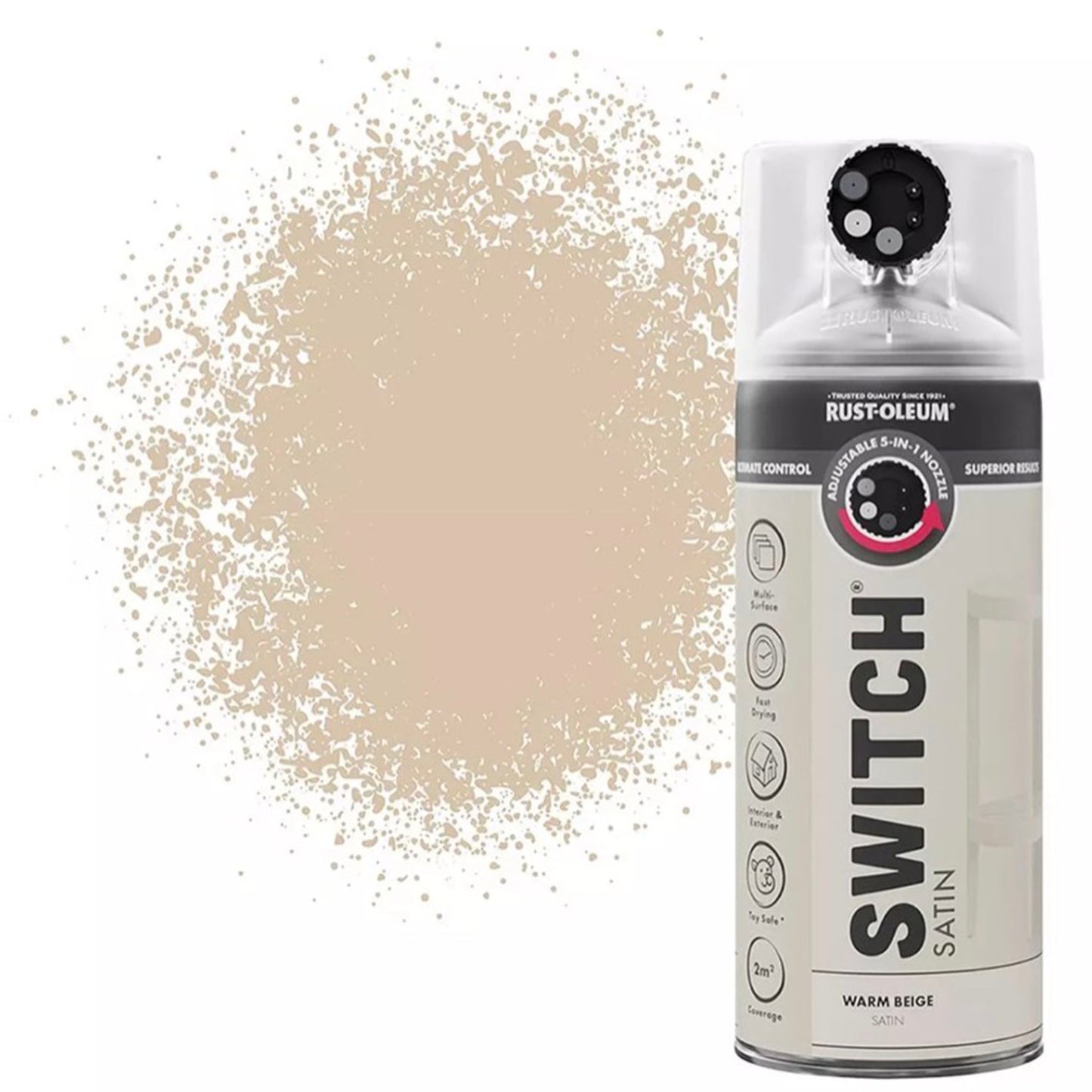 Rust-Oleum Switch 5 in 1 Nozzle Multi Surface Topcoat Spray Paint - 400ml