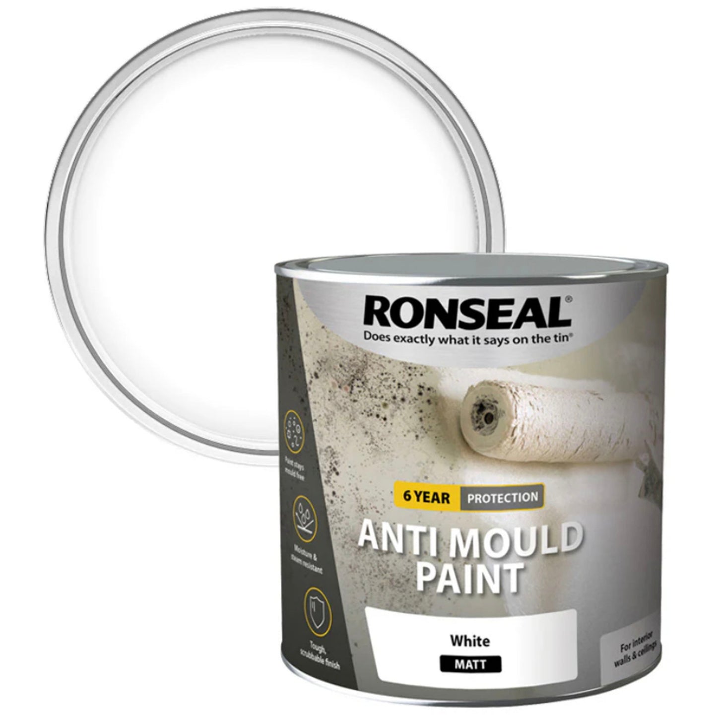 Ronseal 6 Year White Anti Mould Paint