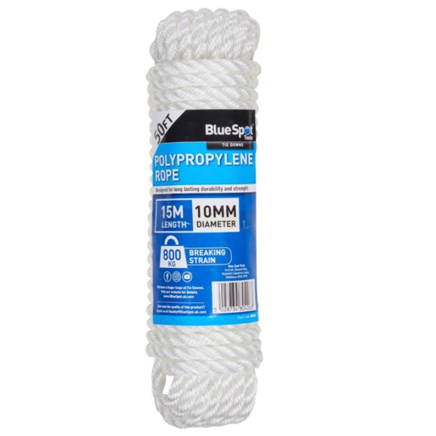 Blue Spot Polypropelene Rope 10mm - 15 Metre