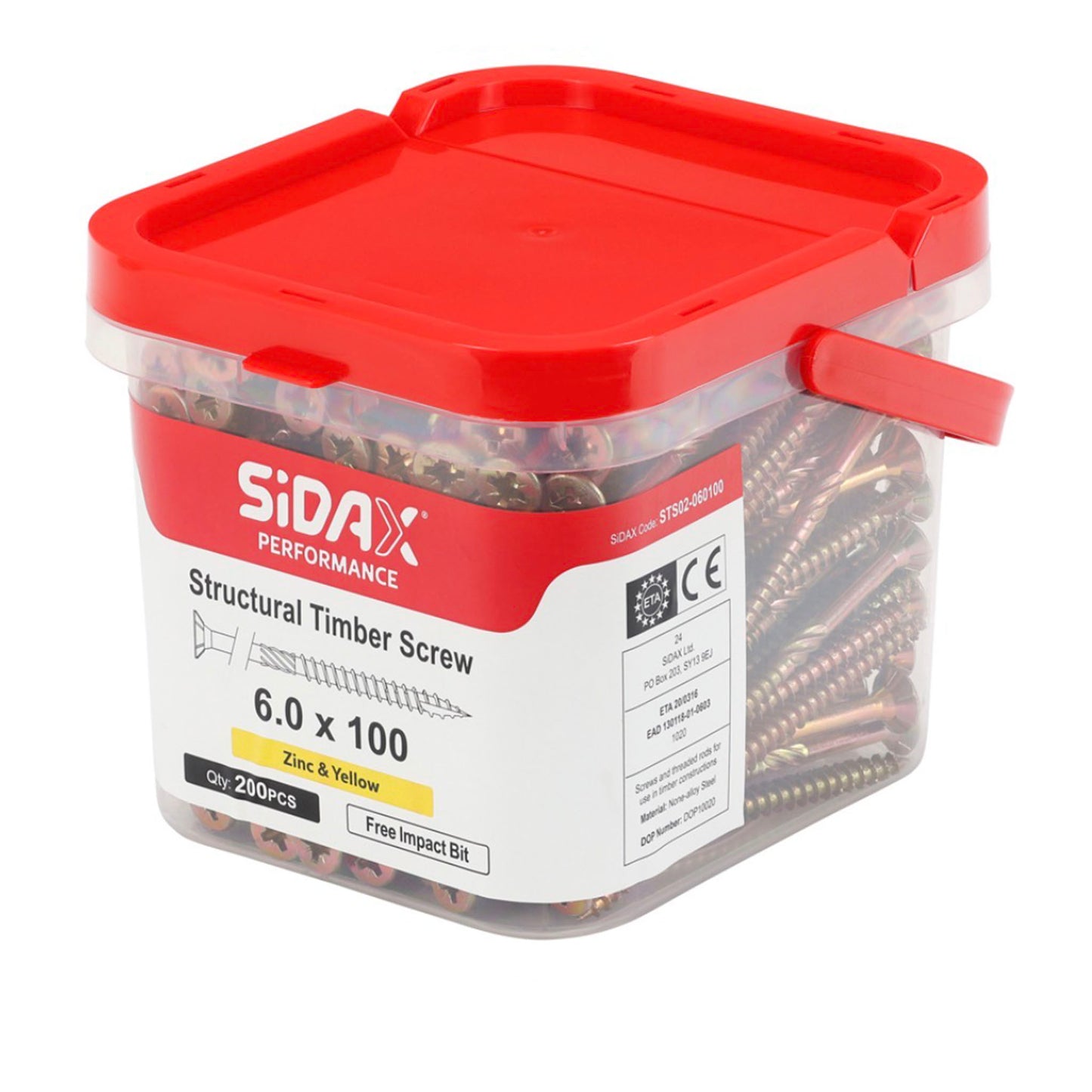 SiDAX Structural Timber Screw Tub