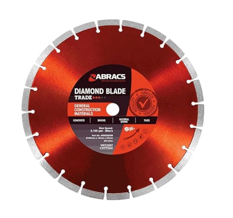 ABRACS DIAMOND CUTTING BLADE 300MM X 20MM X 10MM - Transtools Online