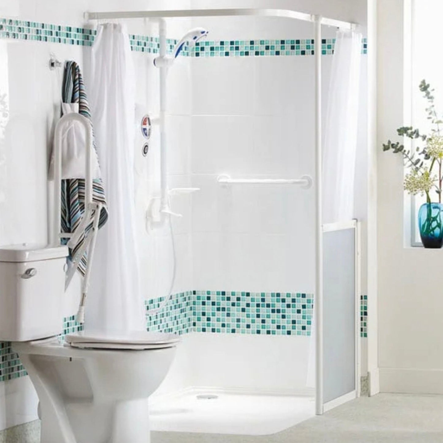 AKW Heavy Duty Bath and Shower Curtain