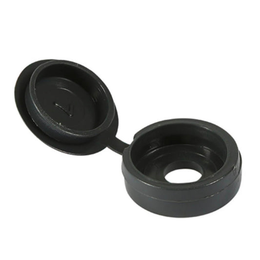 Anthracite Grey Hinged Screw Cover Caps 3.5mm - 4.5mm - 100 Pack - Transtools Online