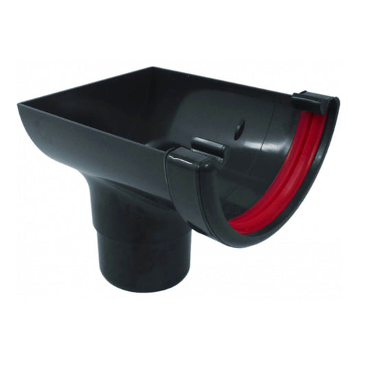 Anthracite Grey Round Gutter Stop End Outlet - Transtools Online