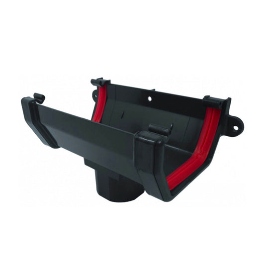 Anthracite Grey Square Gutter Running Outlet - Transtools Online