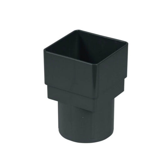 Anthracite Grey Square To Round Downpipe Adaptor - Transtools Online