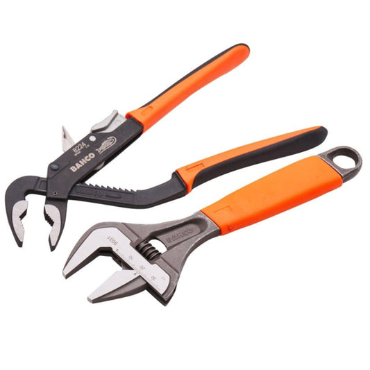 Bahco Adjustable 9031 Wrench & 8224 Waterpump Pliers Set - Transtools Online