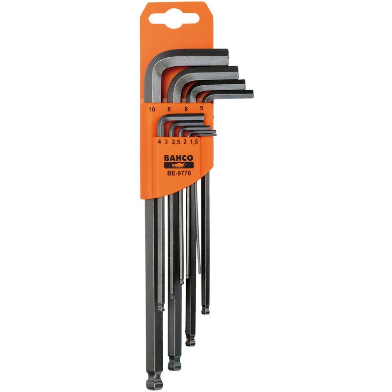 BAHCO HEX ALLEN KEY BALL SET METRIC - 9 PIECE - Transtools Online