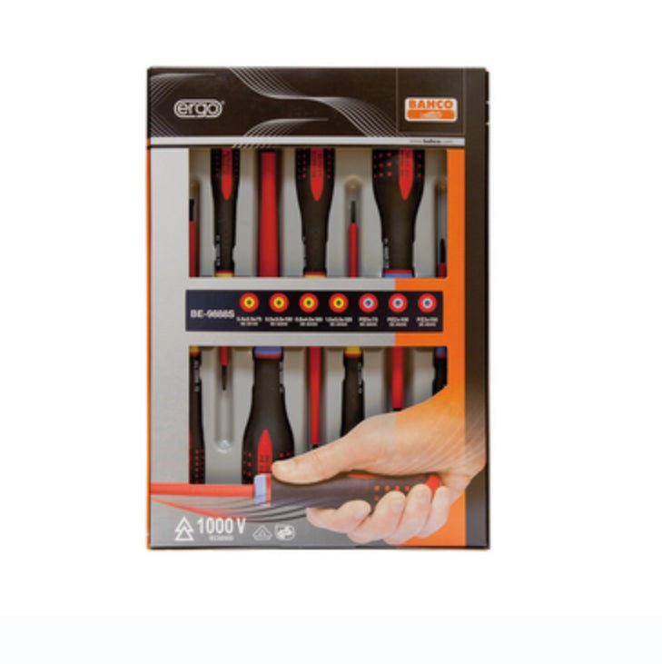 BAHCO INSULATED ELECTRICIANS SCREWDRIVER SET - 7 PIECE - Transtools Online