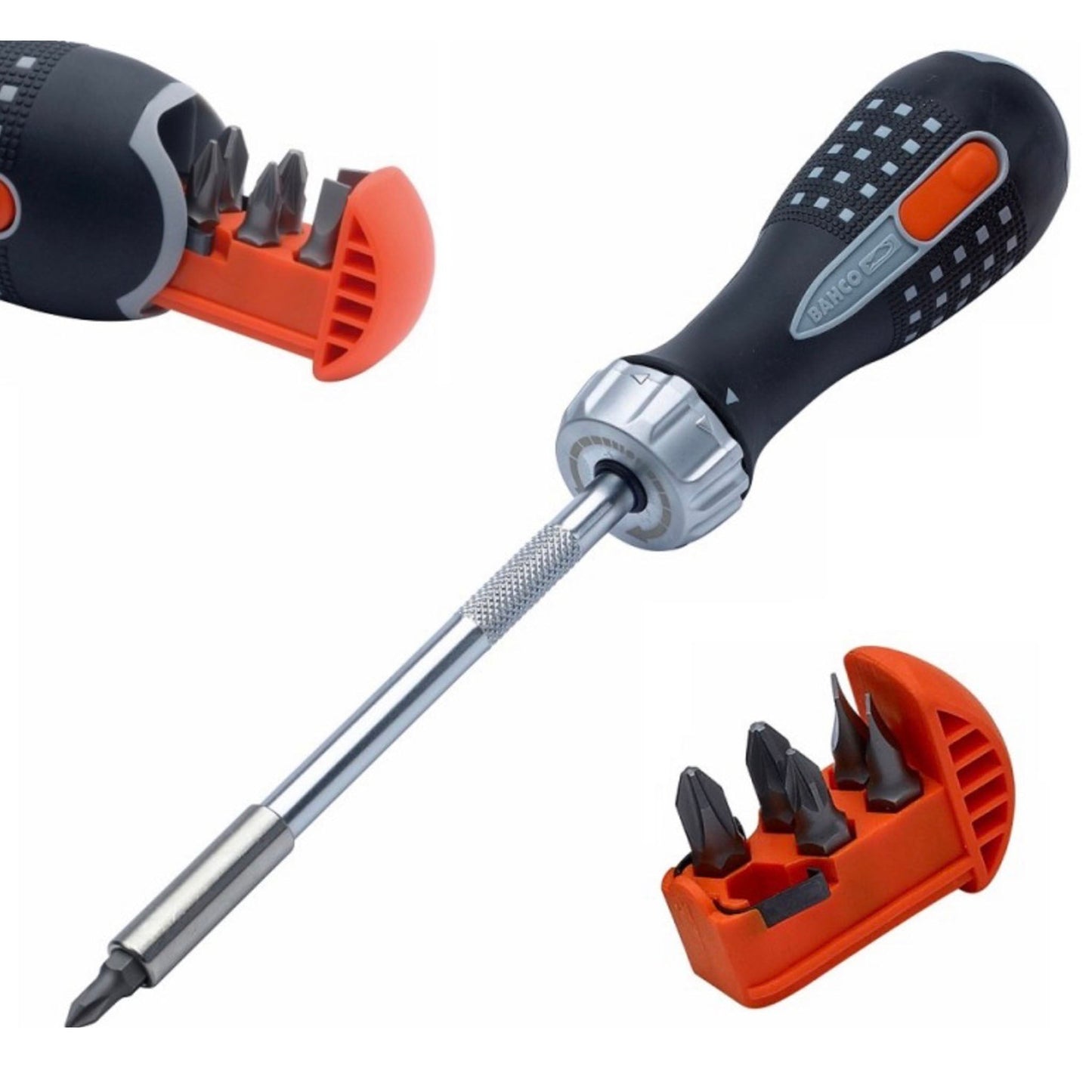 Bahco Ratcheting Screwdriver with 6 Bits
