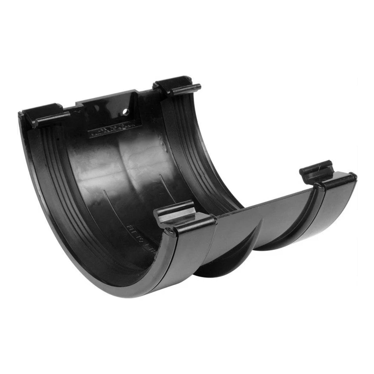 Big 6 Commercial 150mm Gutter Union Black - Transtools Online
