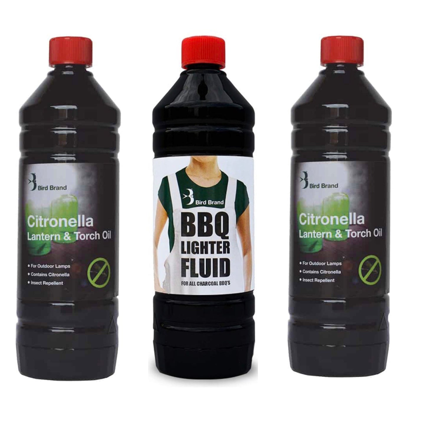 Bird Brand BBQ Pack Containing Citronella Lamp Oil and BBQ Fluid