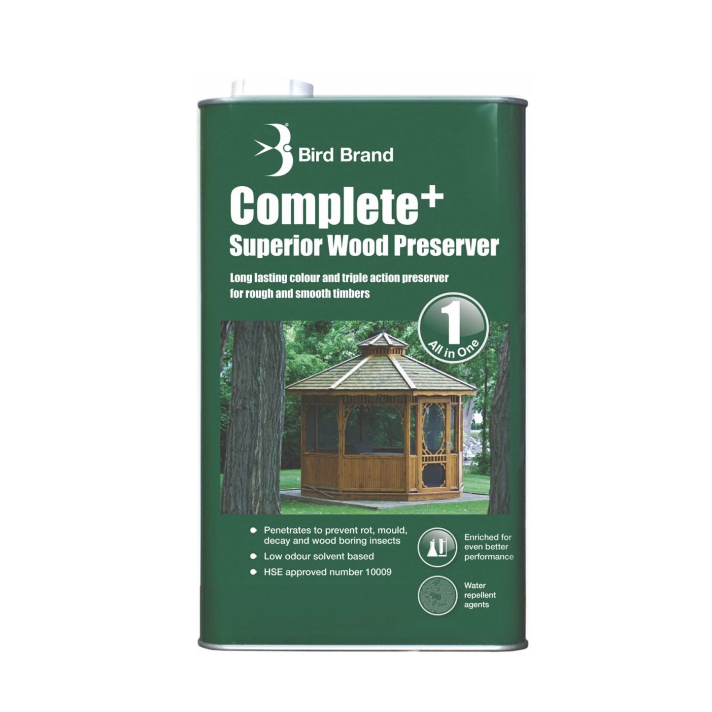 Bird Brand Complete Superior Wood Preserver Ebony 5 Litre - Transtools Online