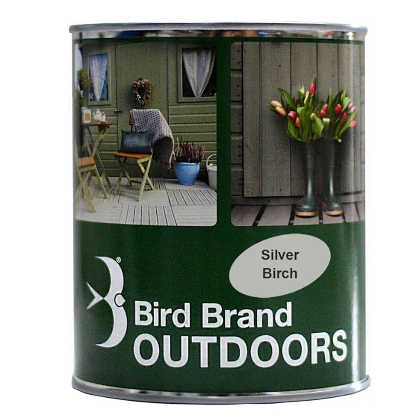 Bird Brand Outdoor Garden Paint Silver Birch - 1 Litre - Transtools Online