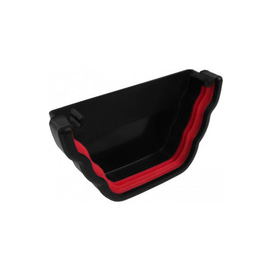 Black Ogee Gutter External Stop End - Transtools Online