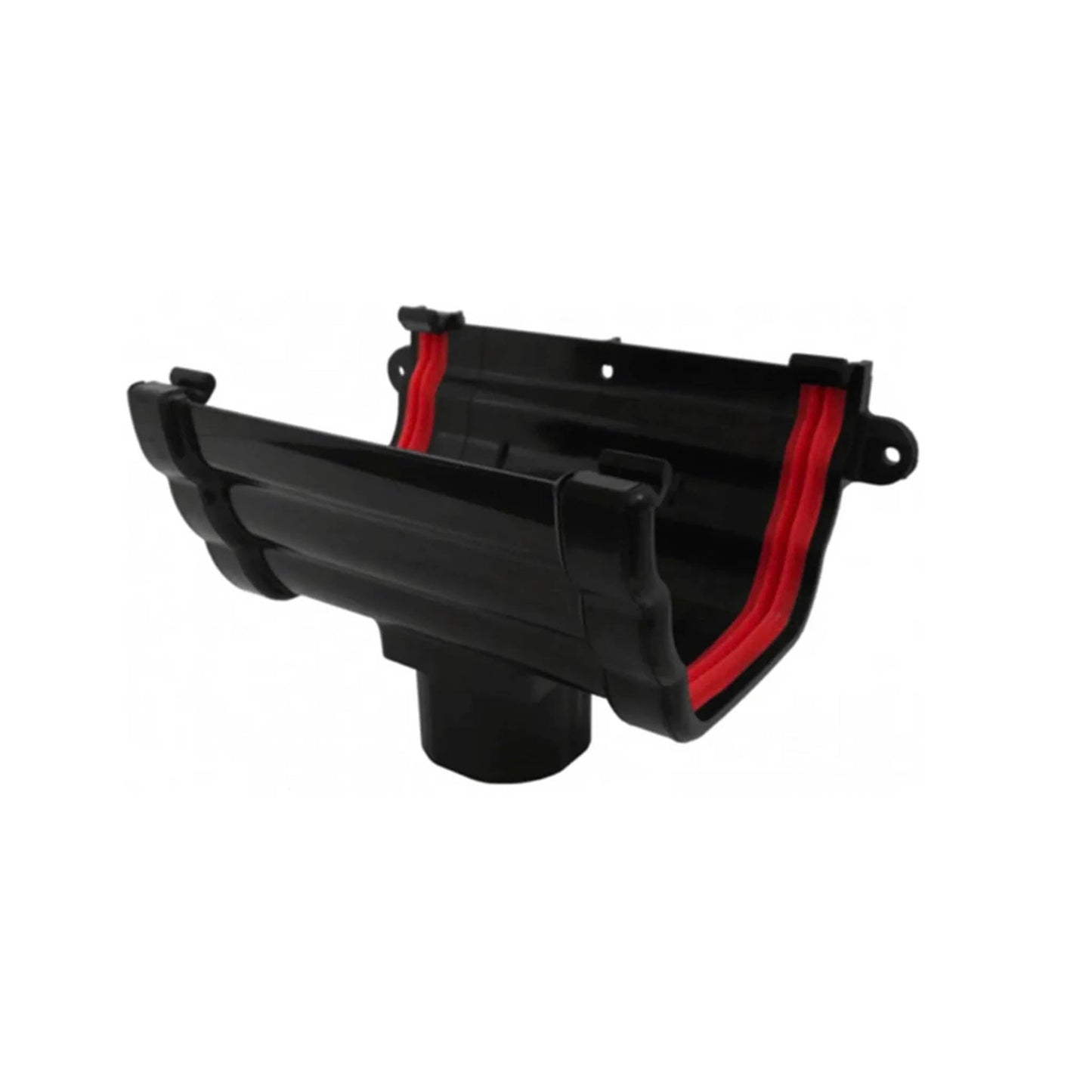 Black Ogee Gutter Running Outlet - Transtools Online