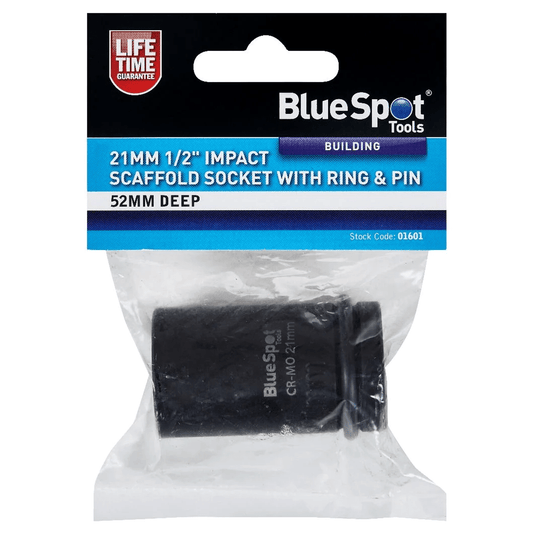 Blue Spot 1/2in Drive Impact Scaffold Socket - 21mm.