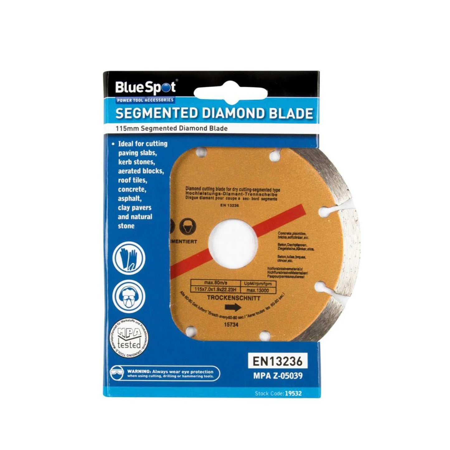 Blue Spot General Purpose Diamond Blade 41/2in - 115mm - Transtools Online