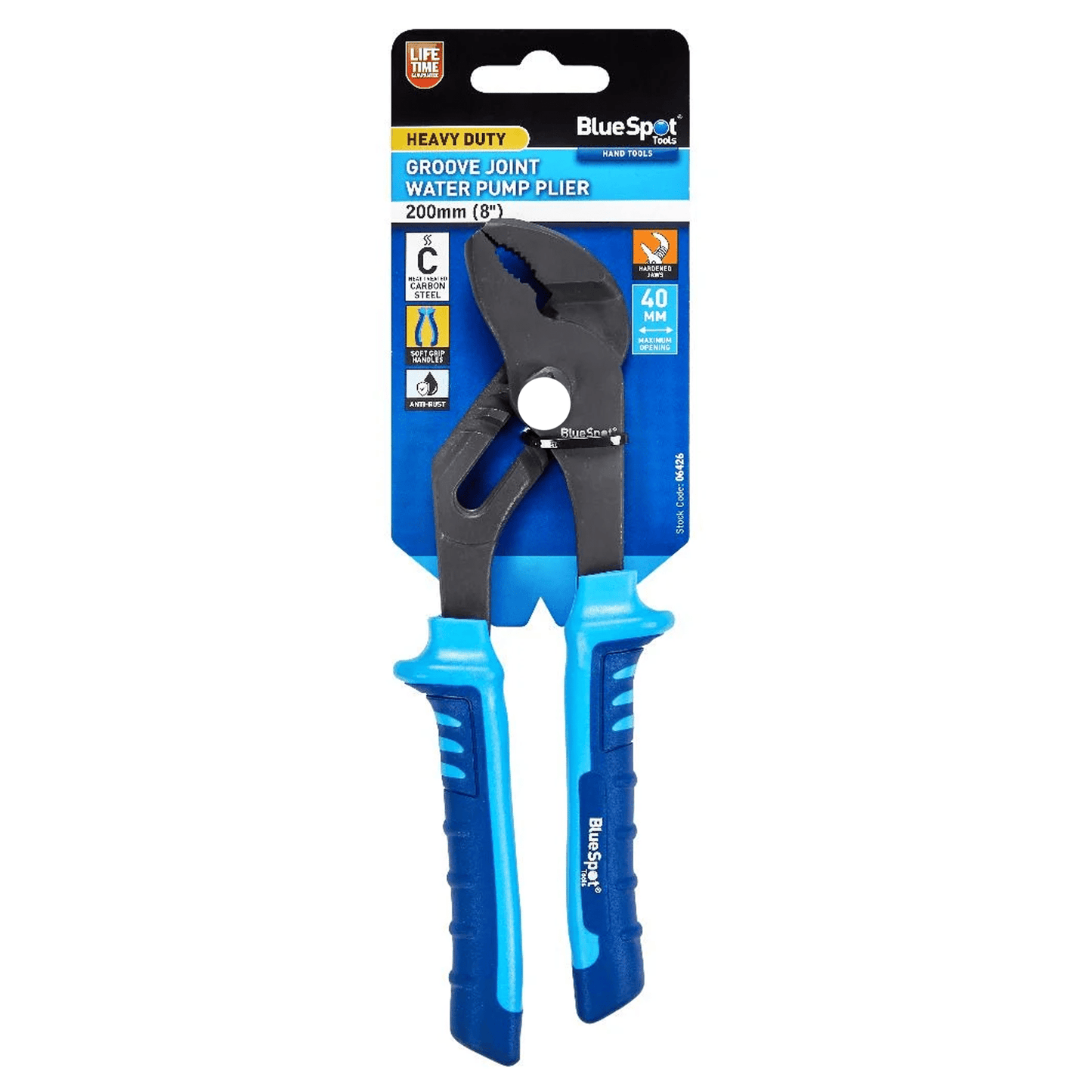 Blue Spot 200mm Groove Joint Water Pump Pliers