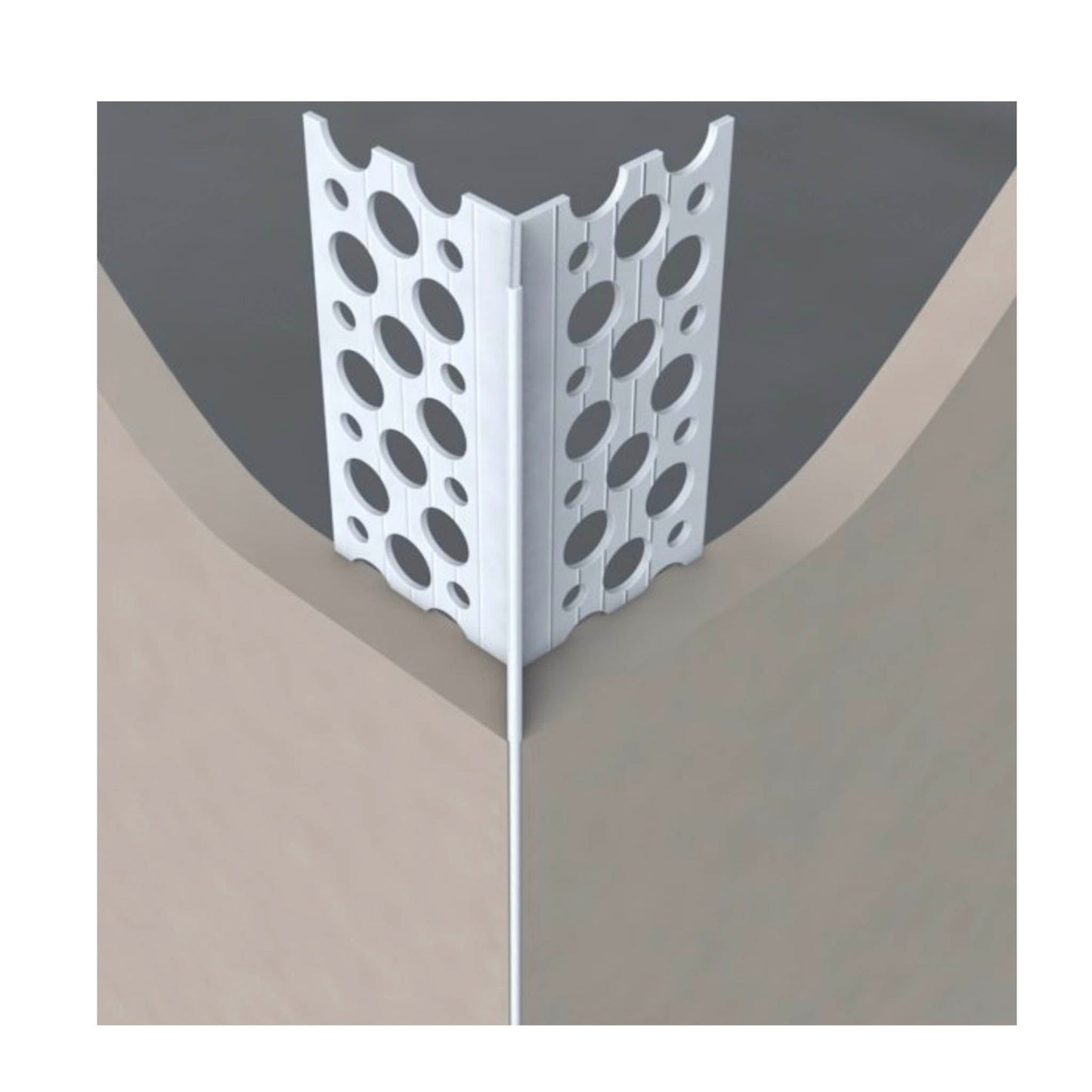 BPC Plastic Render Corner Angle Bead White 10mm x 3 Metre - Transtools Online