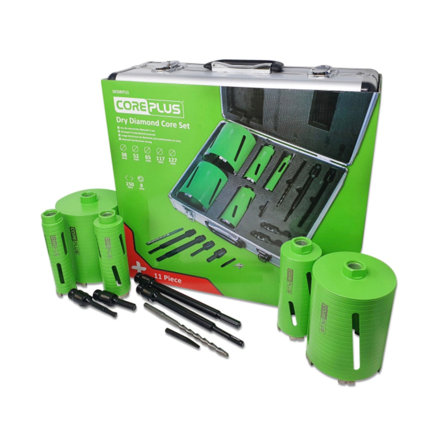 Core Plus Diamond Core Drill Kit - 11 Piece - Transtools Online