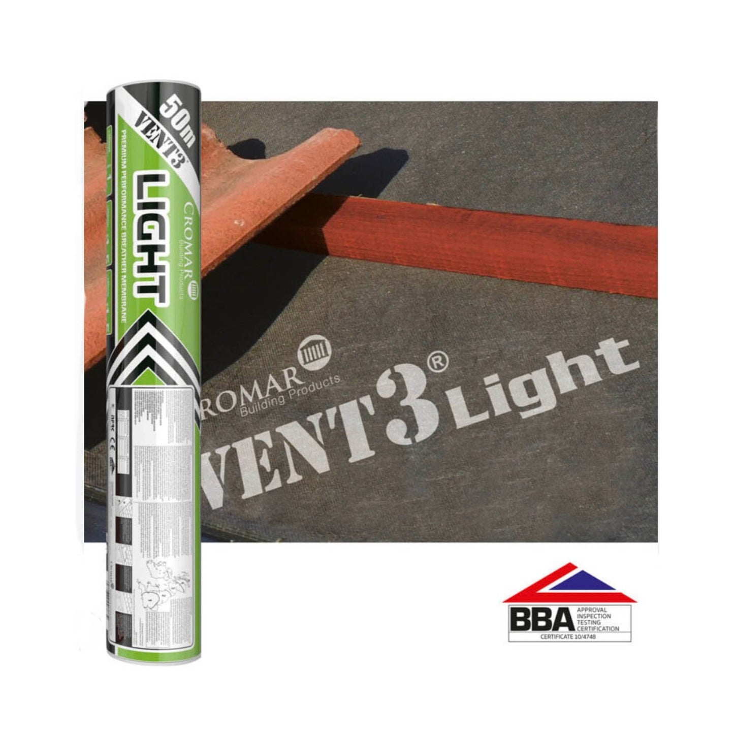 Cromar Breathable Vent 3 Light Green - 1 Metre x 50 Metre - Transtools Online